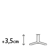 Fußhöhe XL +3,5 cm.