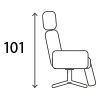 Rückenhöhe Standard 101 cm.
